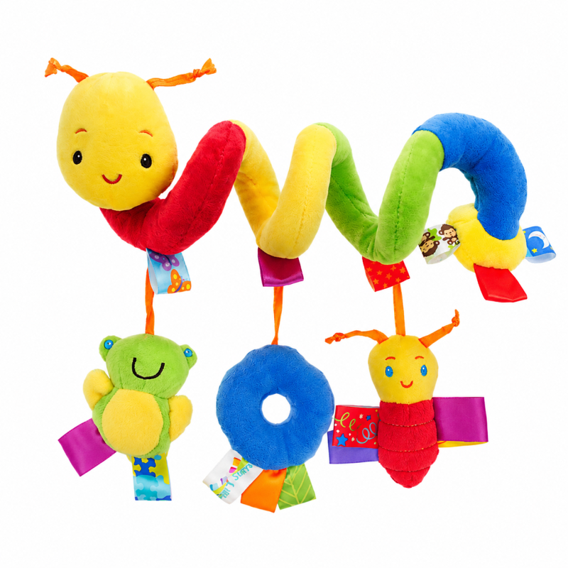 Mobile suave de raposo em peluche para bebé, com música e luz suave para sono de viagem