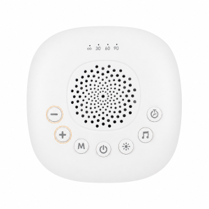 Máquina de ruído branco para bebé com 24 sons, luz noturna e USB, temporizador e deteção de choro